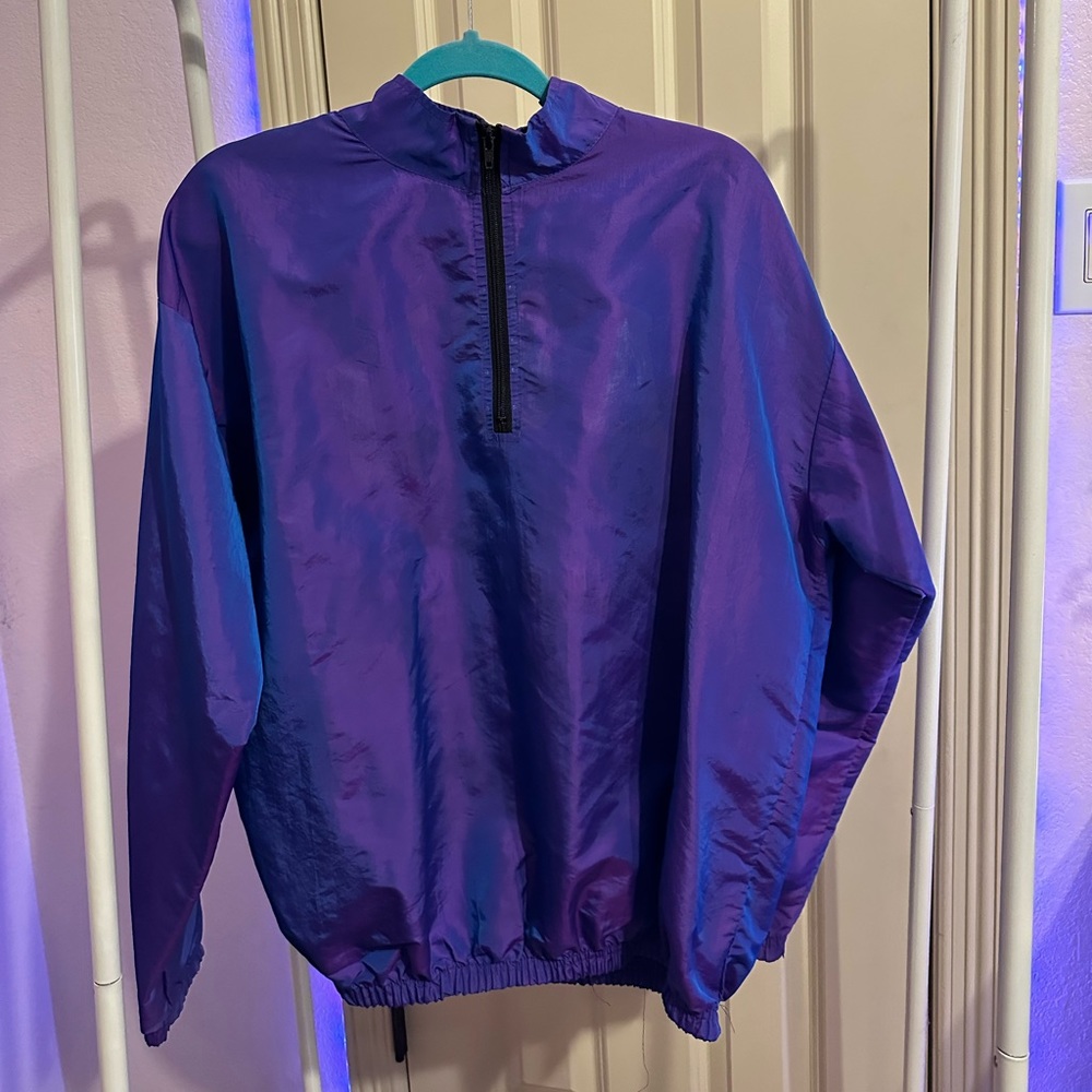 Vintage retro purple windbreaker